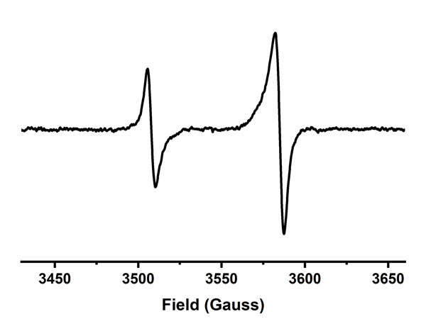 EPR spectra of oxygen vacancies (two coordination environments)